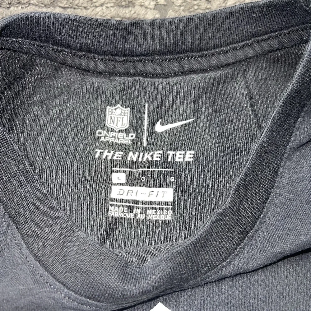 Nike Las Vegas Raiders Dri-Fit T-Shirt‎ Mens L Black NFL Crucial Catch